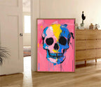 Pop Art Skull Painting Vibrant Modern Wall Art