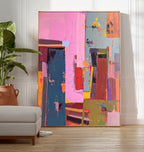 Wall Art Abstract Geometric Maximalist Block
