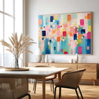Contemporary Painting Vibrant Color Blocks Wall Art