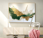 Emerald Gold Painting Luxurious Modern Wall Art