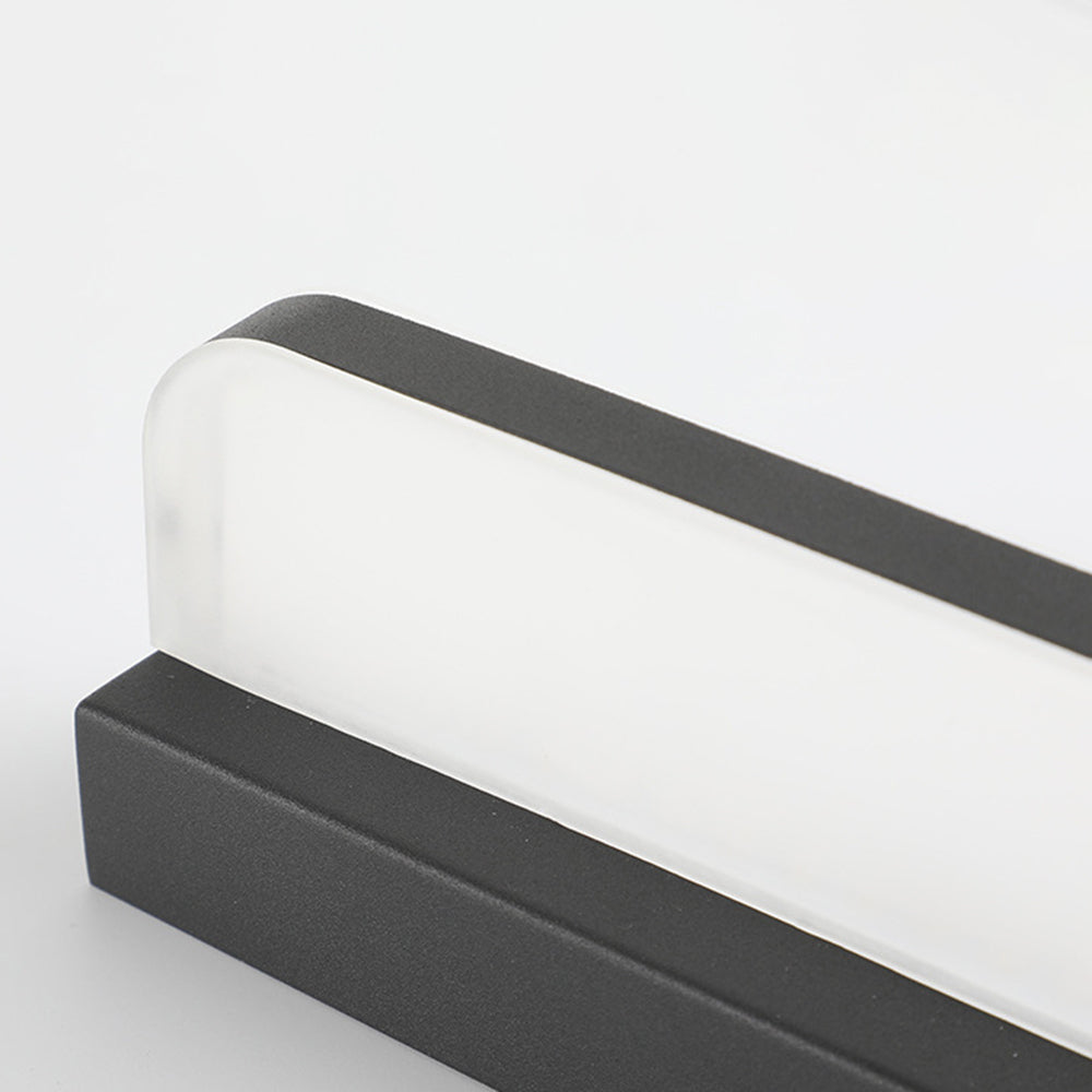 Arisha Wall Lamp Rectangular Modern, Mirror, Black/White/Chrome/Gold, Bathroom