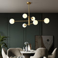Valentina Modern Glass Shade Pendant Light, Copper/Black