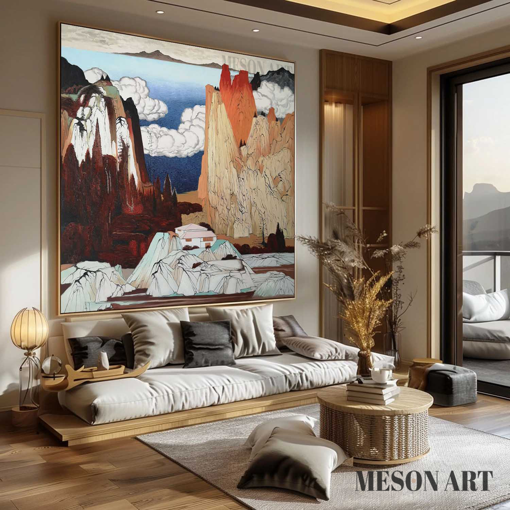 Modern Hyperrealism Fauvist Landscape Oil Painting
