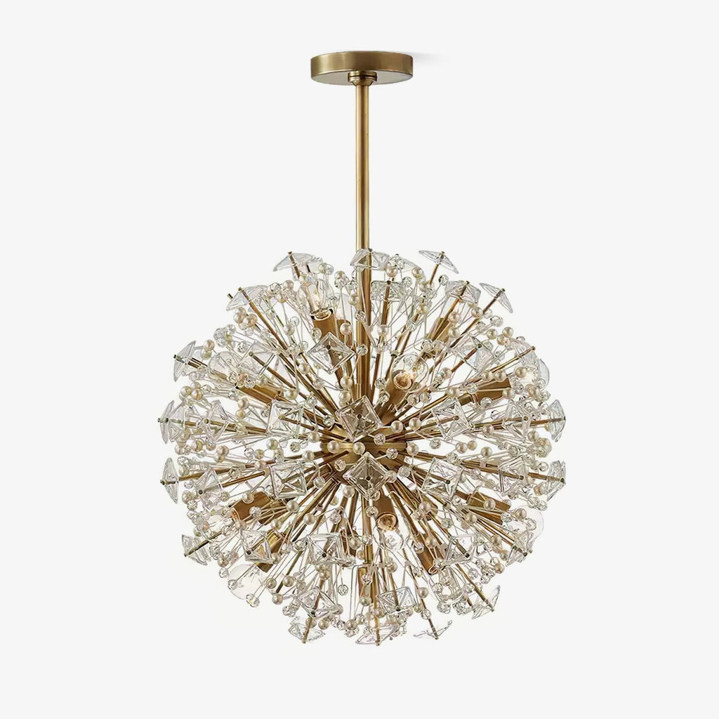 Aurora Chandelier Dickinson Gold Crystal Starburst