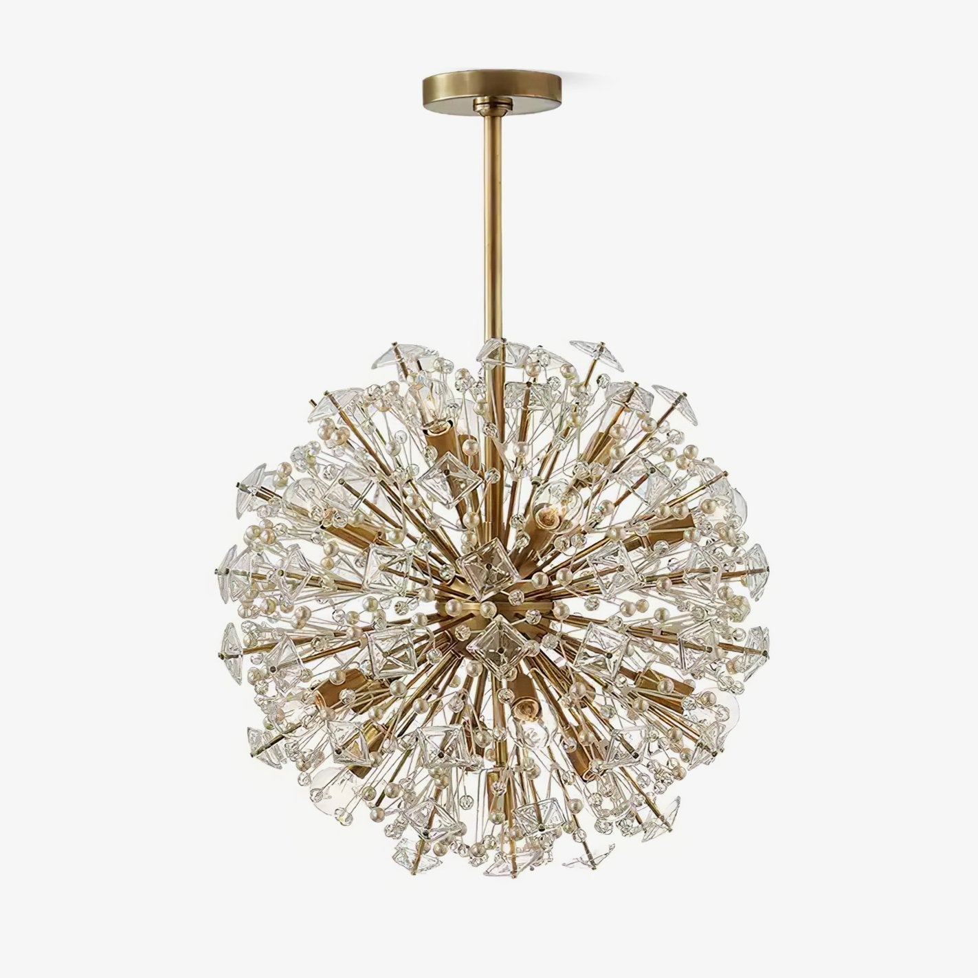Aurora Chandelier Dickinson Gold Crystal Starburst