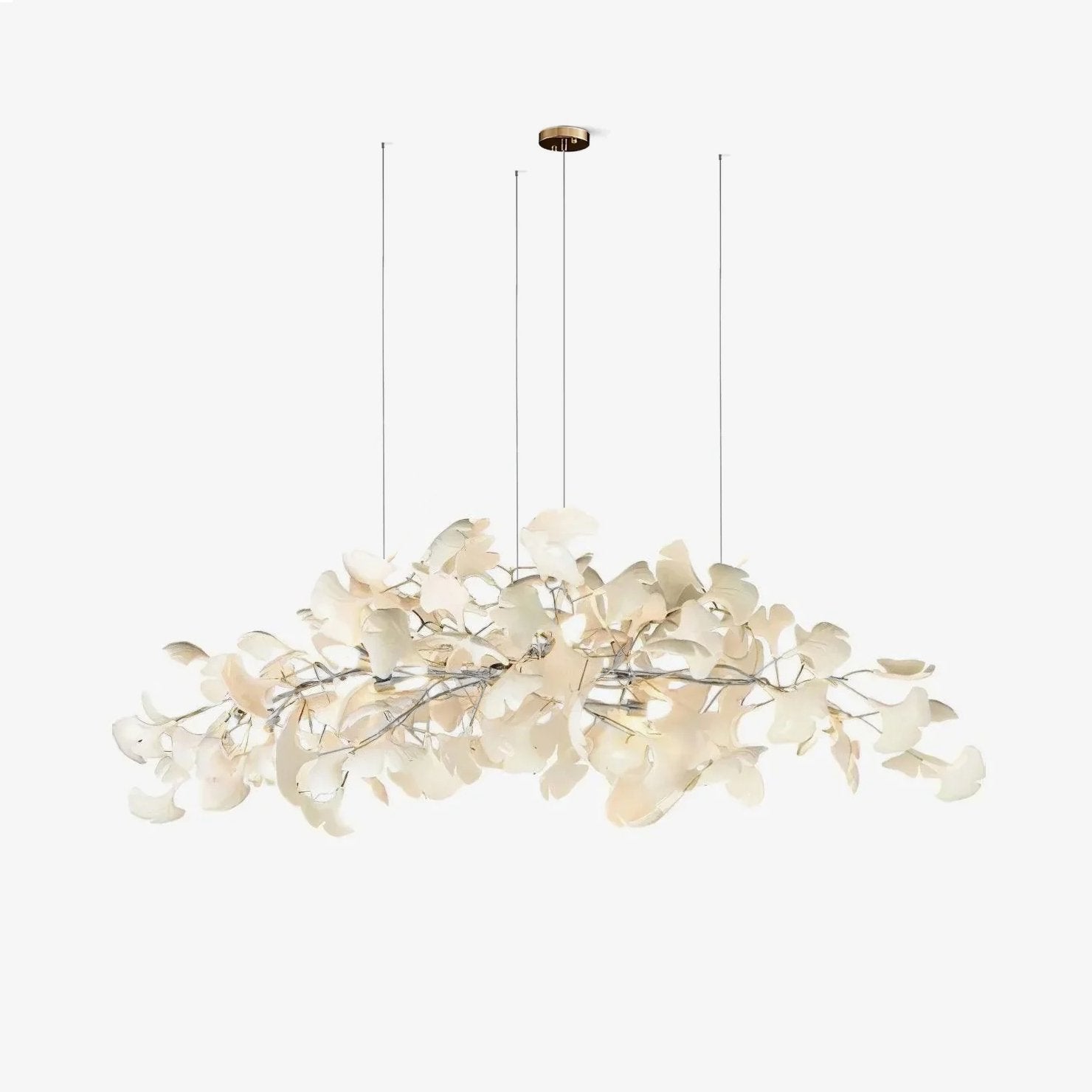 Arux Gingko Chandelier Art Deco Bent Downwards
