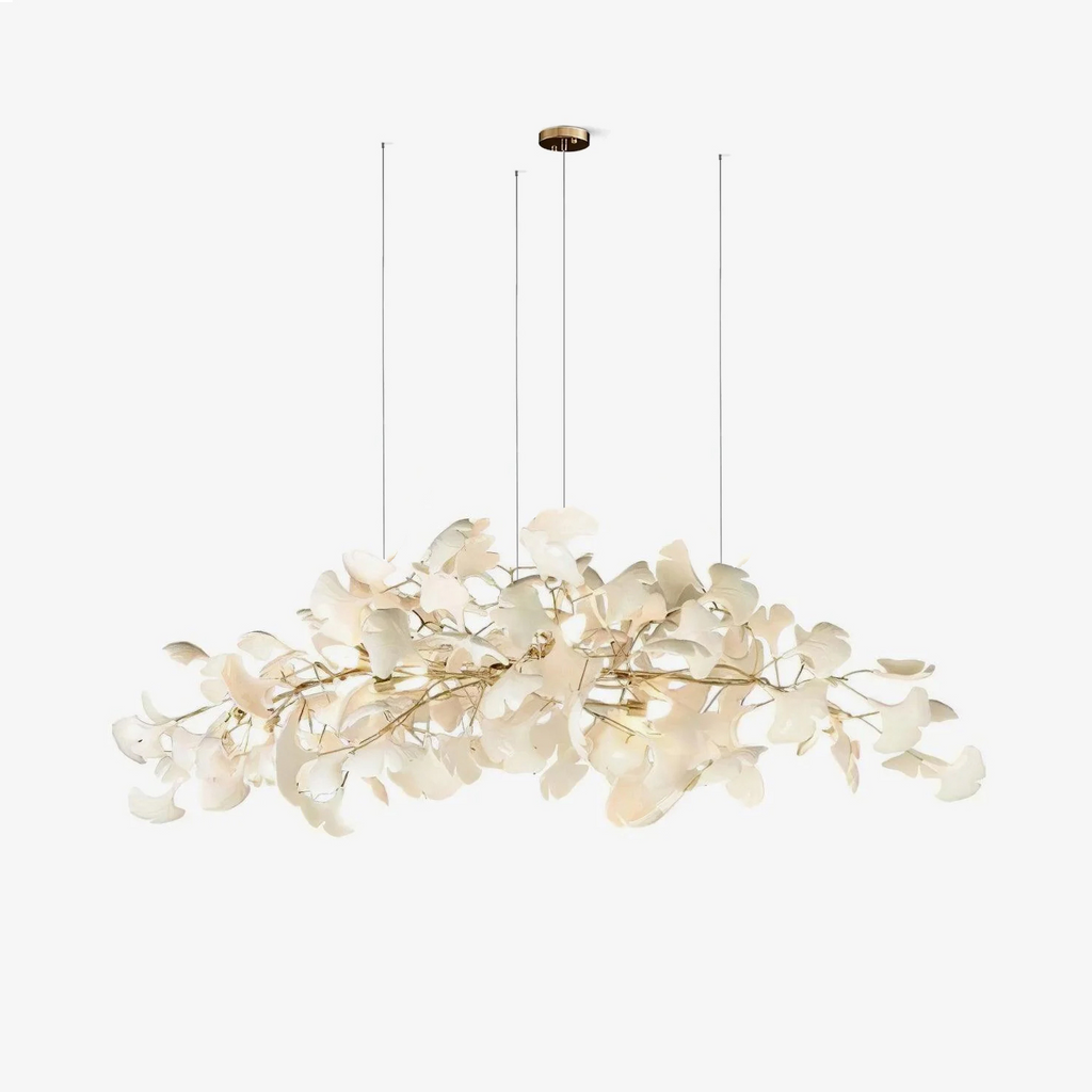 Arux Gingko Chandelier Art Deco Bent Downwards