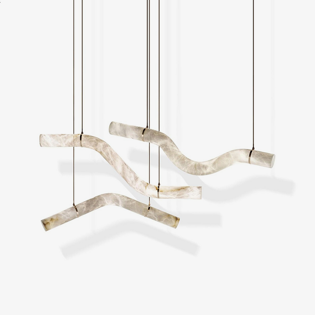 Utalyra Curved Alabaster Pendant Light