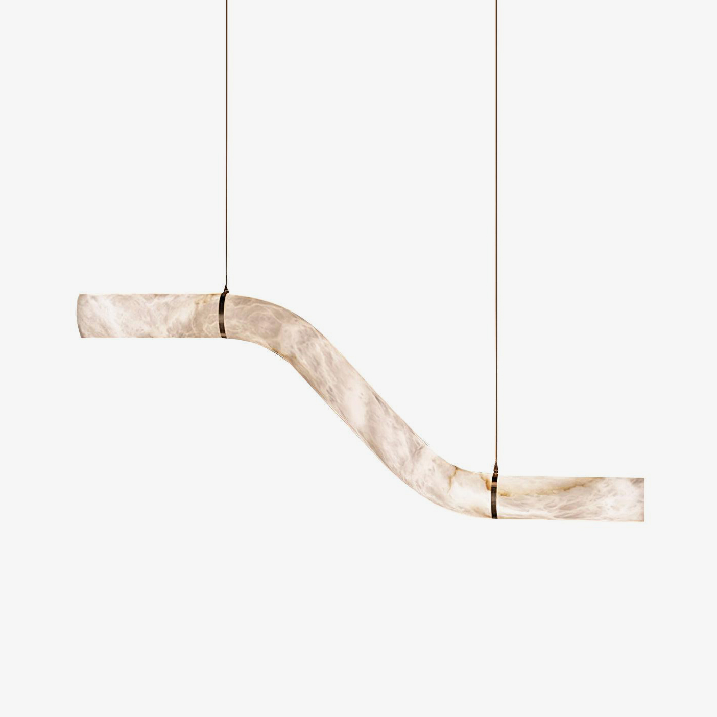 Utalyra Curved Alabaster Pendant Light