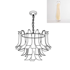 Aurora Chandelier Murano Glass Leaf Golden