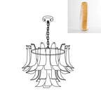 Aurora Chandelier Murano Glass Leaf Golden
