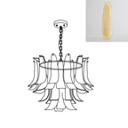 Aurora Chandelier Murano Glass Leaf Golden