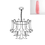 Aurora Chandelier Murano Glass Leaf Golden