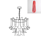 Aurora Chandelier Murano Glass Leaf Golden