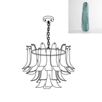 Aurora Chandelier Murano Glass Leaf Golden