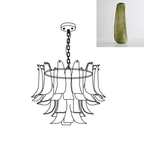 Aurora Chandelier Murano Glass Leaf Golden