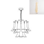 Aurora Chandelier Murano Glass Leaf Golden