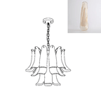 Aurora Chandelier Murano Glass Leaf Golden