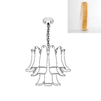 Aurora Chandelier Murano Glass Leaf Golden