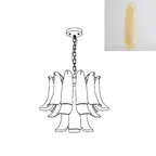 Aurora Chandelier Murano Glass Leaf Golden