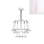 Aurora Chandelier Murano Glass Leaf Golden