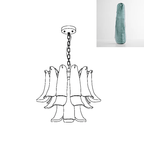 Aurora Chandelier Murano Glass Leaf Golden