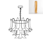 Aurora Chandelier Murano Glass Leaf Golden