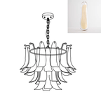 Aurora Chandelier Murano Glass Leaf Golden