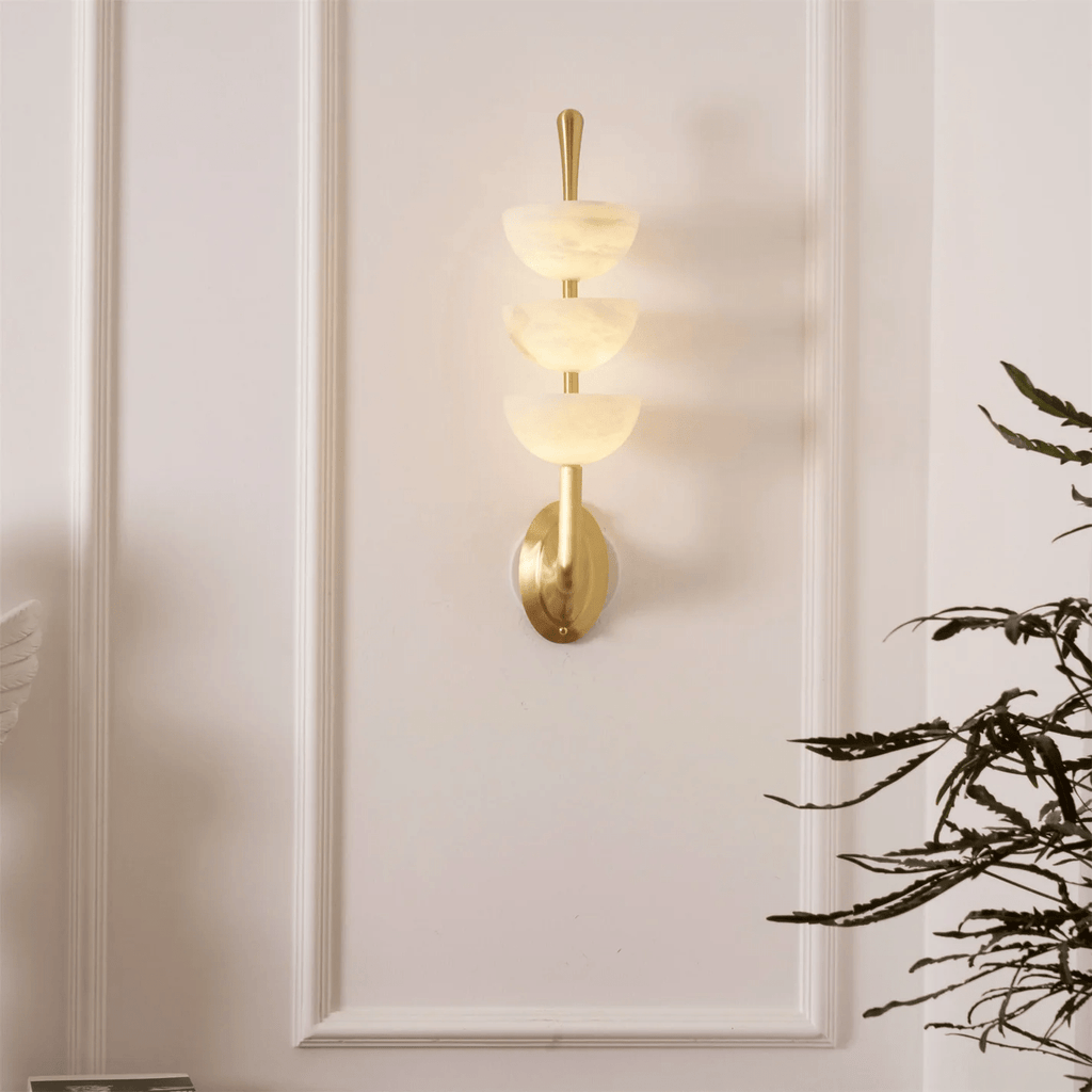 Ulmiraris Wall Light Modern in Alabaster - Kingsley Beaumont