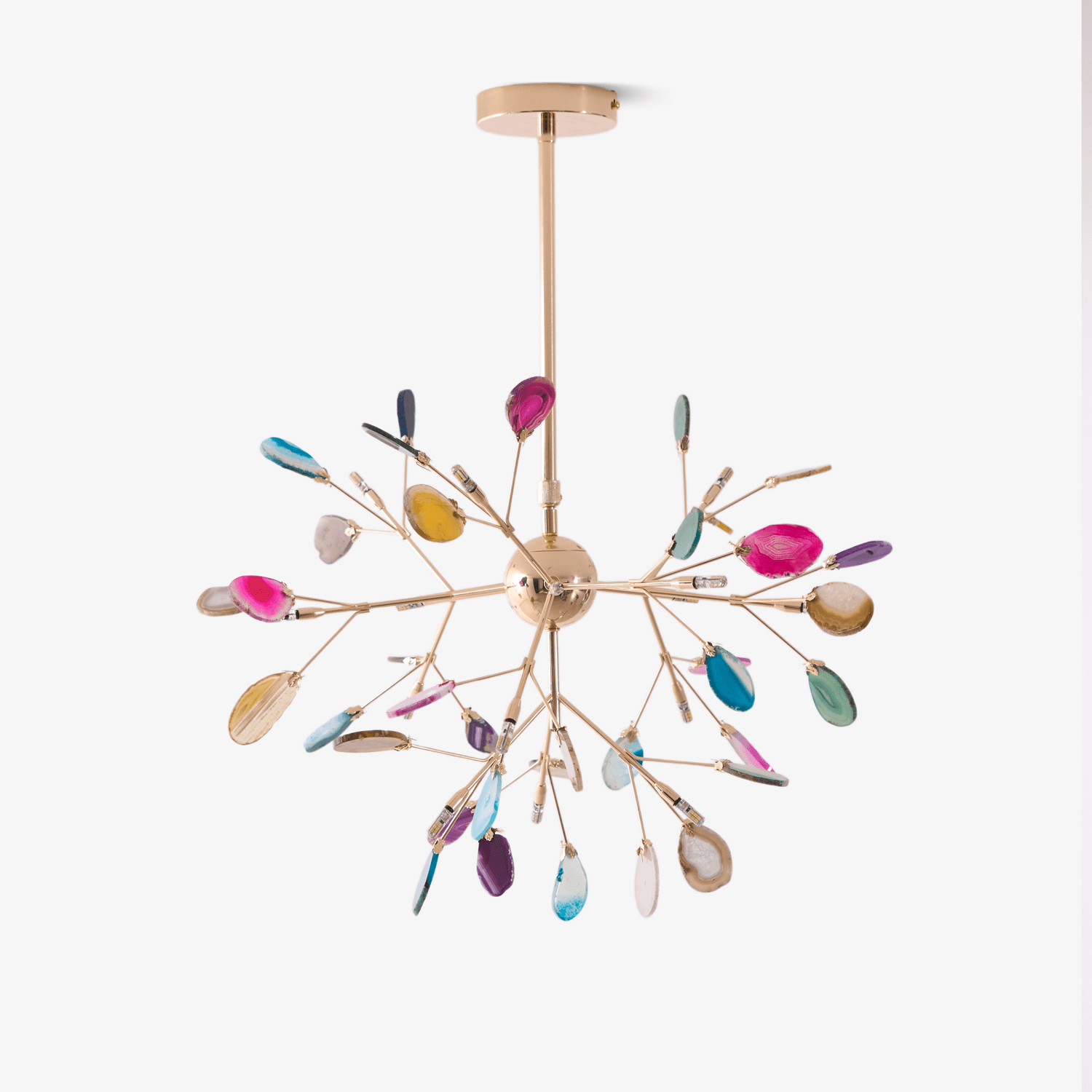 Agate Chandelier Colorful Branching