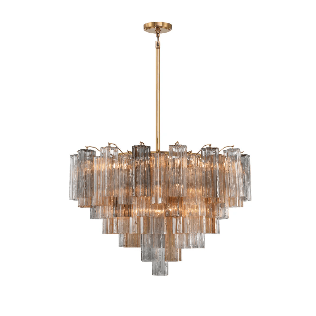 Aurora Chandelier Virella Murano Glass Tube Luxury