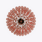Aurora Chandelier Pink Glass Tube Layered Diamond