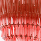 Aurora Chandelier Amber Diamond Glass Layered Retro