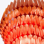 Aurora Chandelier Amber Diamond Glass Layered Retro