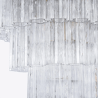 Aurora Chandelier Five Tier Fluted Glass Grande Mid Century