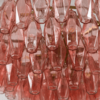 Aurora Chandelier Pink Polygon Glass Tiered Modern Artistic