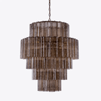 Aurora Chandelier Pink Prism Glass Layered Elegant