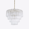 Aurora Chandelier Four Tier Fluted Glass