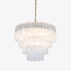 Aurora Chandelier Four Tier Fluted Glass