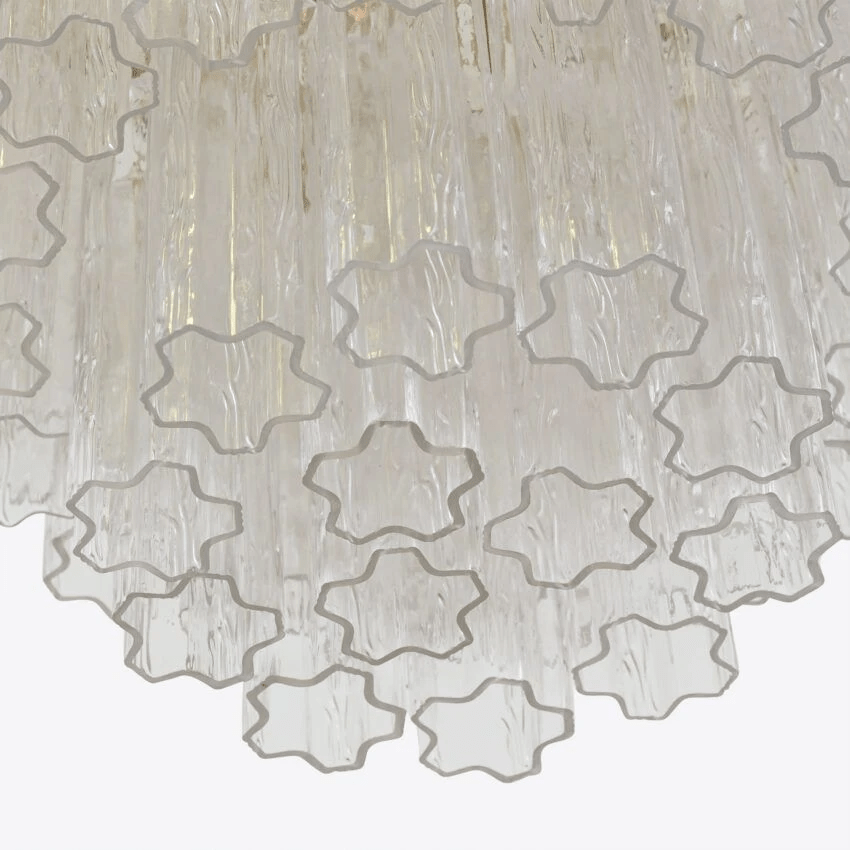 Aurora Chandelier Four Tier Fluted Glass