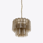 Aurora Chandelier Small Treviso Murano Glass Tube