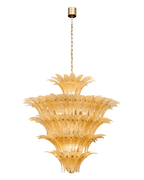 Aurora Chandelier Murano Glass Palmette Leaf Tiered