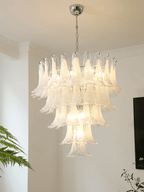 Aurora Chandelier Murano Glass Leaf Golden