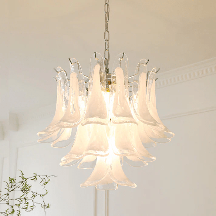 Aurora Chandelier Murano Glass Petals Vintage