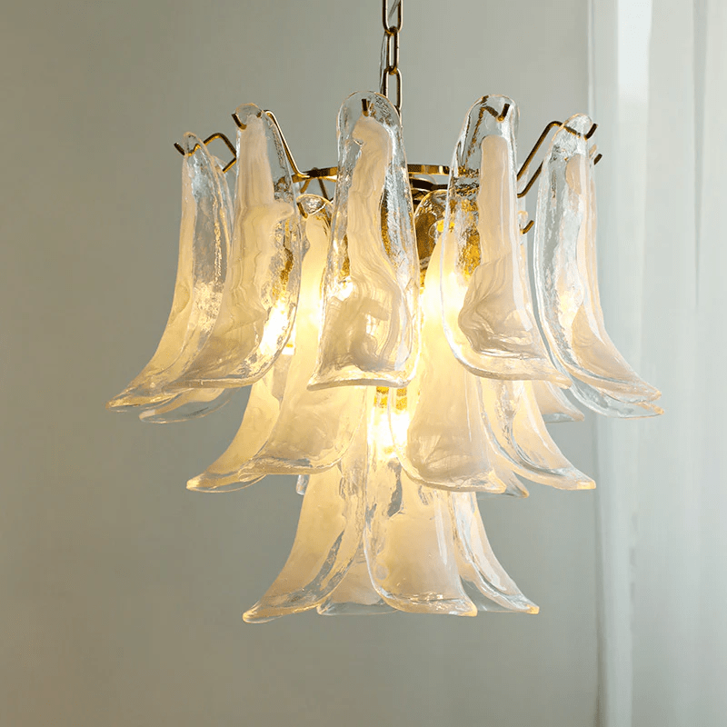Aurora Chandelier Murano Glass Petals Vintage