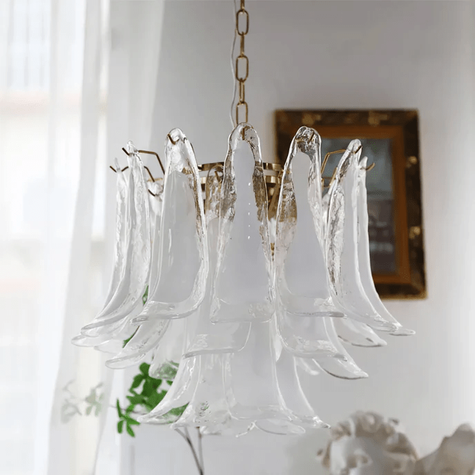Aurora Chandelier Murano Glass Petals Vintage