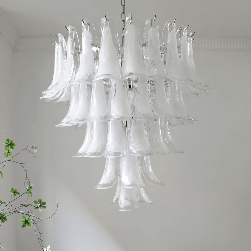 Aurora Chandelier Murano Glass Petals Vintage