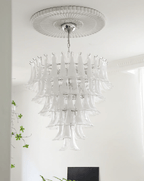 Aurora Chandelier Murano Glass Petals Vintage