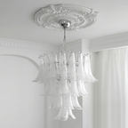 Aurora Chandelier Murano Glass Petals Vintage
