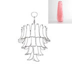 Aurora Chandelier Murano Glass Petals Vintage